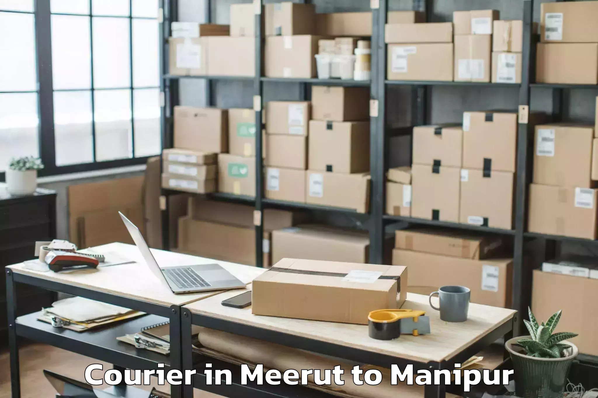 Easy Meerut to Tengnoupal Courier Booking